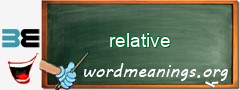WordMeaning blackboard for relative
